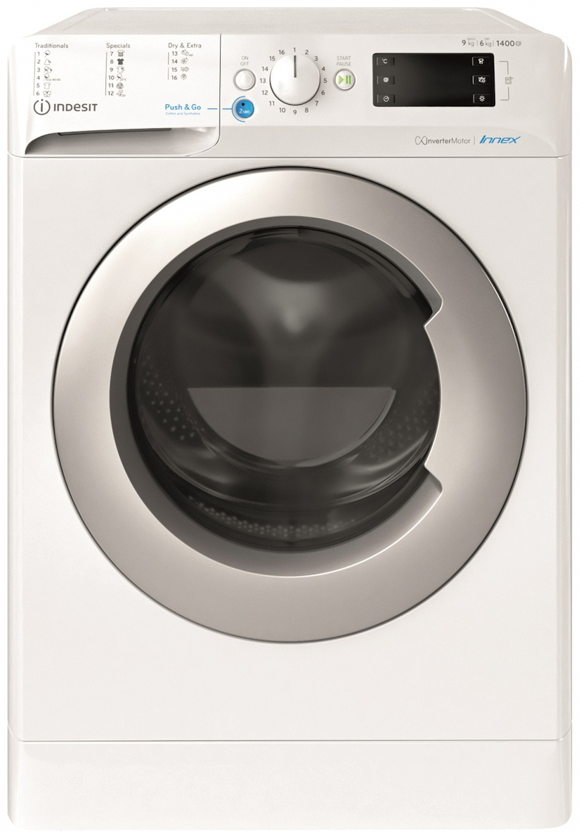 Indesit Πλυντήριο στεγνωτήριο ρούχων, 9kg/6kg Ατμού, BDE 96435 9EWS, Indesit